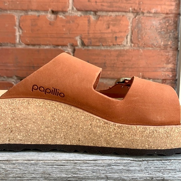 BIRKENSTOCK PAPILLIO New Gabriel Platform Chunky Sole Leather Sandals Size 41 - Picture 3 of 9